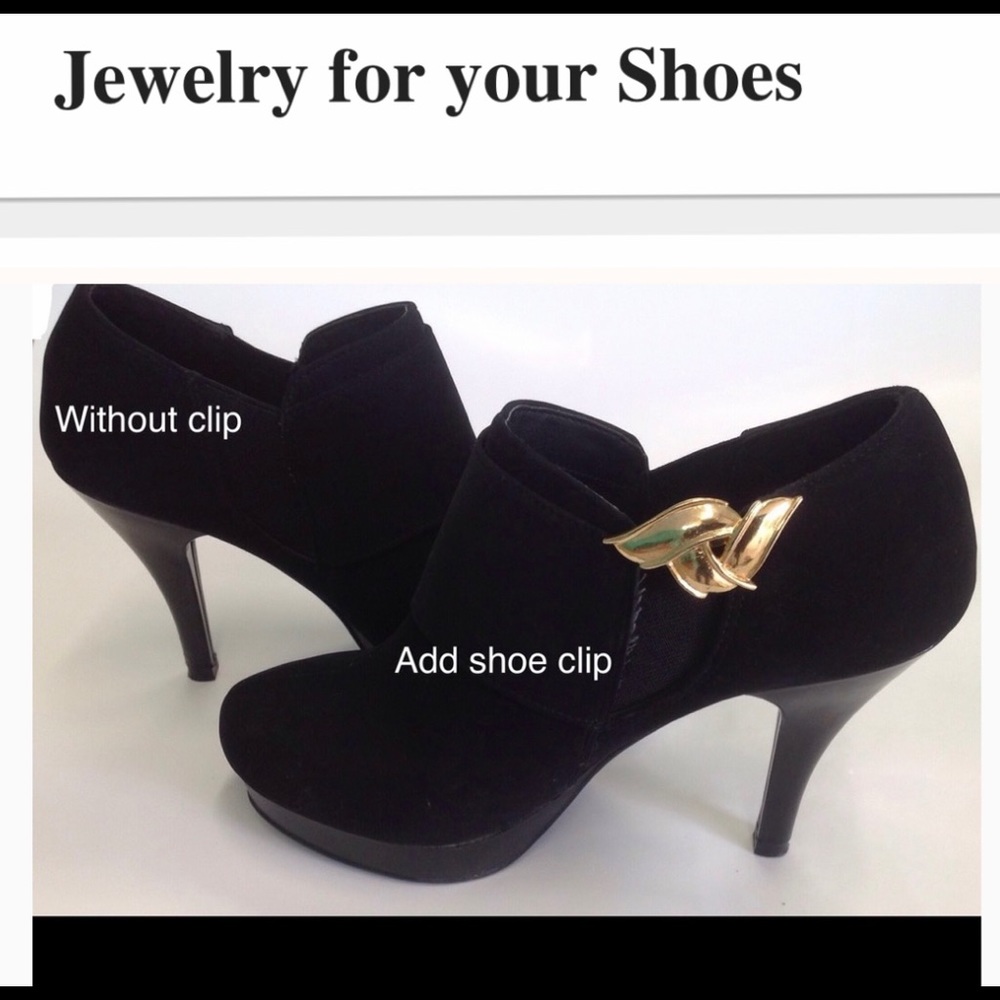 Gold Shoe Jewelry Clips - GTW-12